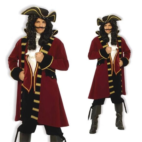 FunCostumes.com Other - Pirate Captain Halloween Costume Buccaneer Cosplay Jack Sparrow Rum Morgan 3 pc